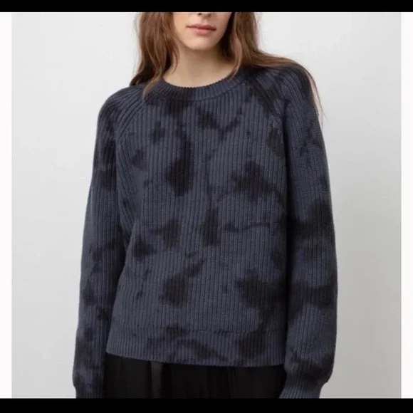 RAILS VENUS in IRON BLACK TIE DYE Sweater Size Medium in cotton/cashmere - Picture 5 of 12